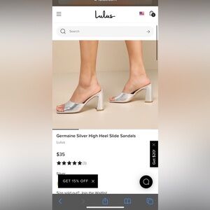 Germaine silver high heel slide sandals lulus